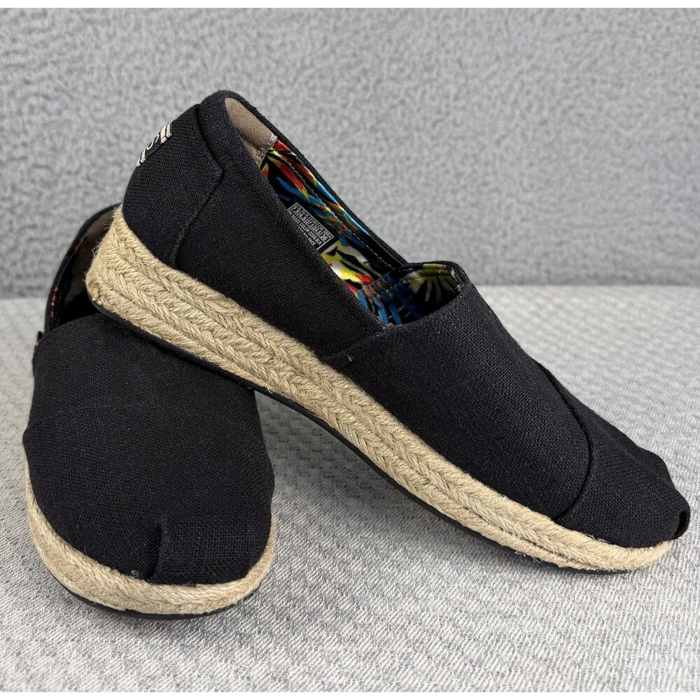 Bobs By Skechers Canvas Espadrilles 7.5 Memory Foam Arch Support Casual Shoes